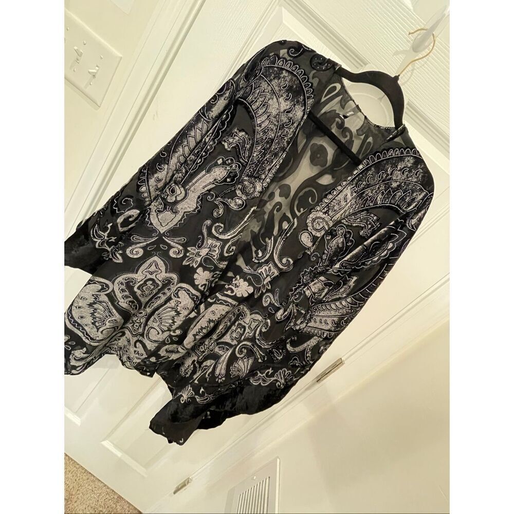 Torrid women’s one size kimono black see through